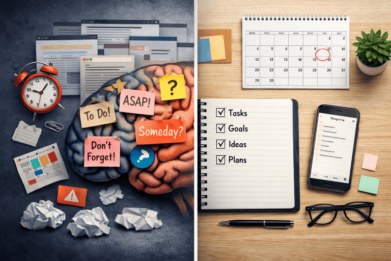 Decluttering your mind using capture systems for clarity, focus, and productivity